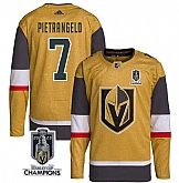 Men's Vegas Golden Knights #7 Alex Pietrangelo Gold 2023 Stanley Cup Champions Stitched Jersey,baseball caps,new era cap wholesale,wholesale hats